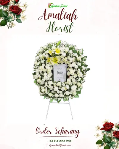 Krans Bunga Duka Cita di Yehembang Kangin